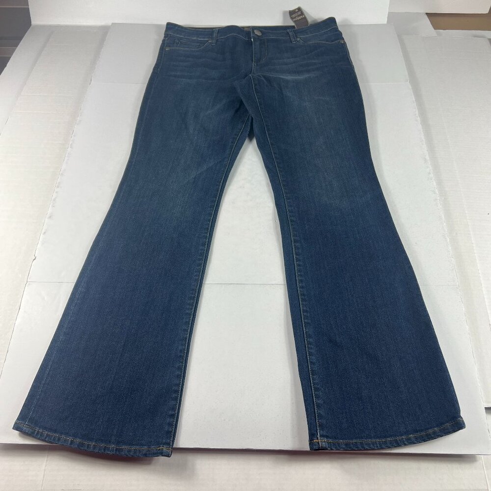Kut From The Kloth Jeans Women's 33x30 Farrah Bootcut Mid Rise Blue Denim Tag 8